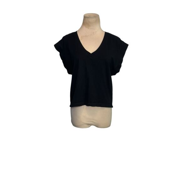 Zara black short sleeves V neck top size XS - Picture 14 of 14
